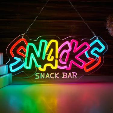 Imagem de ORIXIAYE Placa De Neon Para Decoração De Parede, Lanchonete, Cafeteria, Loja De Doces, Decoração De Arte (Lanches Azuis E Vermelhos)