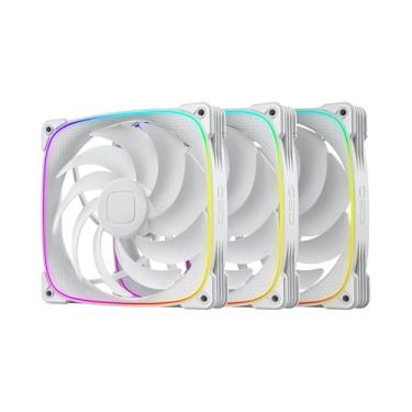 Imagem de Kit 3 Fans Geometric Future Squama 2503W-14T ARGB Branco