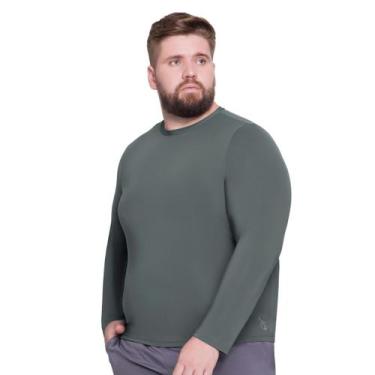 Imagem de Camiseta Plus Size Manga Longa Masculina Com Proteção UV Selene, X2, C