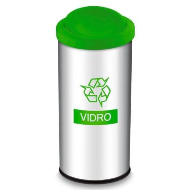 Imagem de Lixeira Decorline Brinox  46x25 cm com Tampa 40,5 Litros