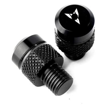 Imagem de BYYINGSUS 1 par de parafusos de plugue de espelho CNC tampas de parafusos de tampa acessórios de motocicleta café Racer peças modificadas compatíveis com Y&AMAHA MT 07 09 03 10 (Mt-preto anti)