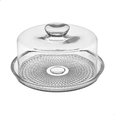 Imagem de Queijeira De Vidro Vitazza Boleira Redonda 22Cm Com Tampa