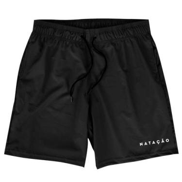 Imagem de Shorts Masculino Elastano Premium WSS Natação - WSS Brasil, P, Preto