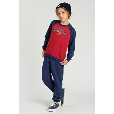 Imagem de Conjunto Infantil Marinho de Moletom Boston - Vida Costeira Oficial, 2