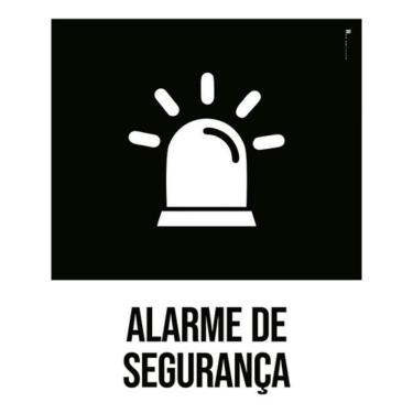 Imagem de Kit 3 Placas Desenho Alarme De Segurança