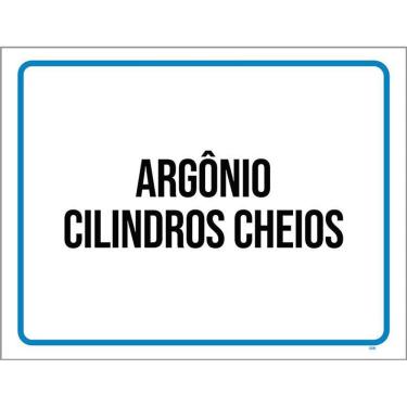 Imagem de Placa Sinalização - Argônio Cilindros Cheios 36X46