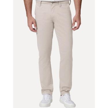 Imagem de Calça Dudalina Masculina Sarja Slim Color Cáqui Claro-Masculino