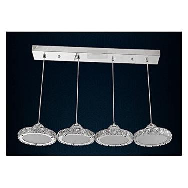 Imagem de Luminária retrô, lustre moderno, luminária pendente de cristal, lâmpada suspensa compatível com sala de jantar, cozinha, ilha, luzes pendentes, decoração para casa