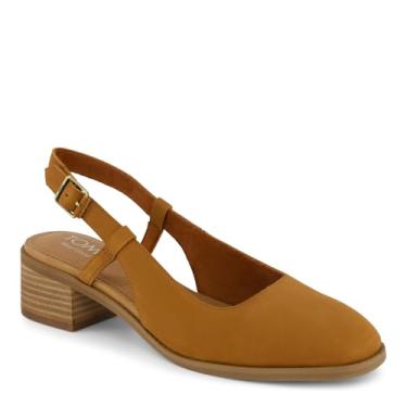 Imagem de TOMS Vestido feminino Jaclyn Slingback Casual Casual Salto Baixo 2,5-5 cm - Marrom, Amb Brn Nubk Lth, 35