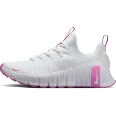 Imagem de Nike Tênis feminino Free Metcon 6 com cadarço, Branco/rosa brincalhão, 39 BR
