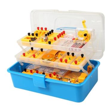 Imagem de KiBcsLic Conjunto de aprendizagem de circuitos de eletromagnetismo com caixa de armazenamento, presentes profissionais para sala de aula, projetos DIY para