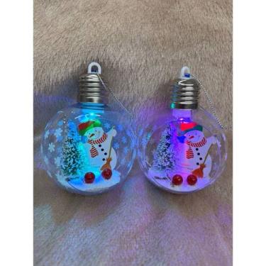 Imagem de Kit 2 Enfeite para arvore de Natal Decoração de Natal Mini Globo Led P