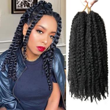 Imagem de Marley Twist Braiding Hair TUVOJALE Afro Kinky Curly 35 cm, 8 pacotes