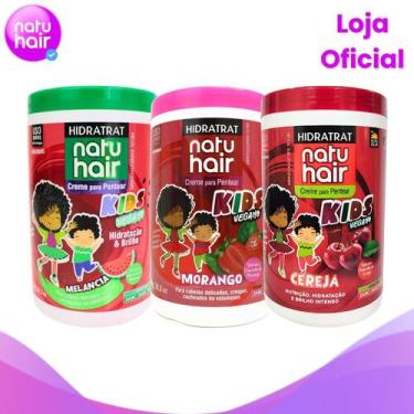 Imagem de Kit Creme para Pentear Frutas Vermelhas 1kg: Melancia + Morango + Cere