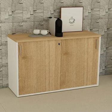 Imagem de Armário para Escritório Baixo com 2 Portas de Correr e Chave 120cm x 4