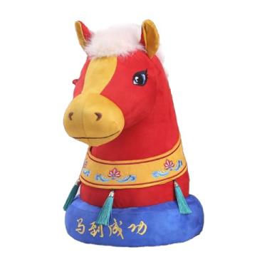 Imagem de Brinquedo De Peluche Em Forma De Cavalo Recheado | Lembrança de Bênção do Ano Novo para Presente,Mascote De Cavalo De Pelúcia Do Ano De 2026 - Para Uso Em Casa Quarto Escritório Loja E Restaurante