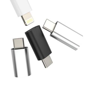Imagem de Adaptador Lightning fêmea para USB C macho (pacote com 3) para Apple MFI certificado adaptador de cabo carregador para iPhone 16 15 Pro tipo C conversor de porta para iPad conector de carregamento de