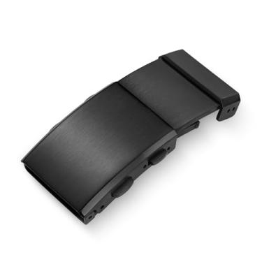 Imagem de Fivela de relógio dobrável, fecho de implantação, de substituição para pulseira de aço inoxidável, fecho de extensão, 16 mm, 18 mm, 20 mm, 22 mm (16 mm/preto)