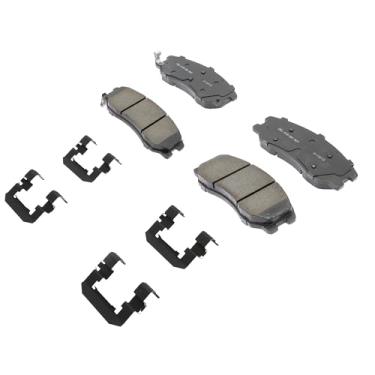 Imagem de ACDelco Professional 17D1264CHF1 Kit de pastilhas de freio a disco frontal de cerâmica com clipes