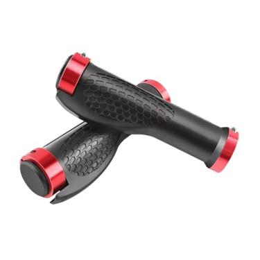 Imagem de RNXRZANK Par de Manoplas de Guidão de Bicicleta com Trava de Borracha Antiderrapante Ergonômicas, Substituição Adequada para Bicicletas, Triciclos, Uso Familia, Vermelho