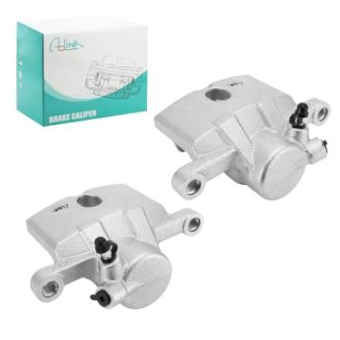 Imagem de AULINK 2 peças 5017832AA 5017833AA Conjunto de montagem de pinça de freio a disco dianteiro esquerdo direito sem suporte compatível com Chrysler PT Cruiser 2001-2010 2.4L substitui 5161514AA 5161515AA