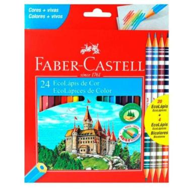 Imagem de Lápis De Cor 24 Cores + 4 Cores FaberCastell - Faber-castell, Cor, Red