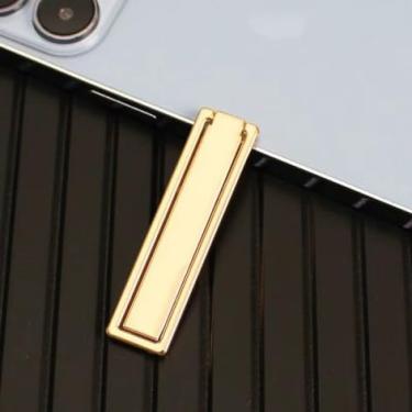 Imagem de Mini suporte universal dobrável para celular, autoadesivo, ultrafino, suporte para tablet, suporte para smartphone, dourado