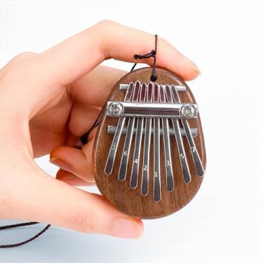 Imagem de Piano de polegar de 8 teclas - Mini instrumento de teclado, piano de dedo musical com tons claros, presentes exclusivos de aniversário para iniciantes e profissionais