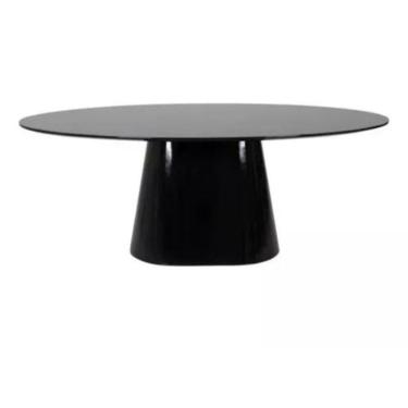 Imagem de Mesa De Jantar Cone Oval 120x80 Cm Laqueada Cores Preto