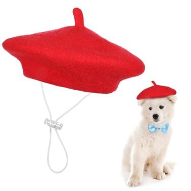 Imagem de Boina de cachorro, chapéu de cachorro, chapéus fofos para gatos, chapéu fedora engraçado, acessórios criativos, fantasia de cor sólida, acessório de cabelo de Natal, acessório de cabelo para cães