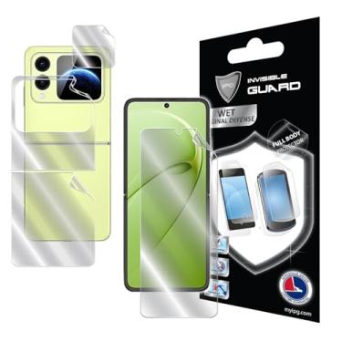 Imagem de IPG Para Huawei Nova Flip S (Interno - Tela Externa/Traseira) Protetor de Tela Hidrogel Tela Sensível ao Toque Invisível Ultra HD Película Transparente Anti-arranhões Protetor de Pele - Suave