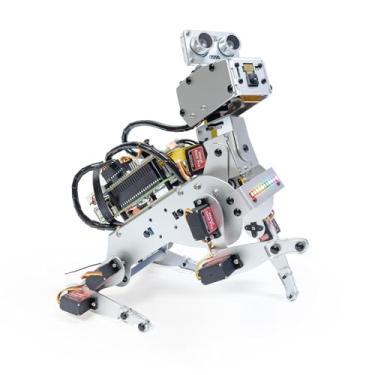 Imagem de SunFounder Kit PiDog AI Robot Dog para Raspberry Pi 5/4/3B+/Zero 2W, LLMs ChatGPT-4o/Gêmeos/Grok, reconhecimento de voz e vídeo, Python, controle de aplicativo, bateria, giroscópio, câmera (RPI NÃO