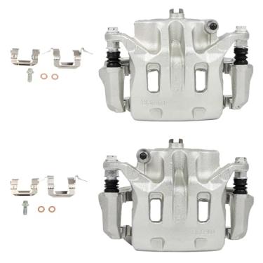 Imagem de SCITOO Pinças de freio dianteiras esquerda e direita com suporte 19B2870 19B2871 compatível com INFINITI EX35/EX37/G25/G35/G37/M35h/M37/M45/M56/Q40/Q70/Q70L/QX50/QX70/QX70/QX70/QX700/QX70/QX700/QX700