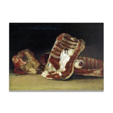 Imagem de LKXGRRSFG Ribs And HeadFrancisco De Goya Impressão em tela romântica espanhola - Obra-prima do influente pintor romântico 80 x 112 cm sem moldura