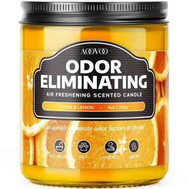 Imagem de Vela de eliminação de odores AOOVOO Citrus Lemon Perfumada 265mL