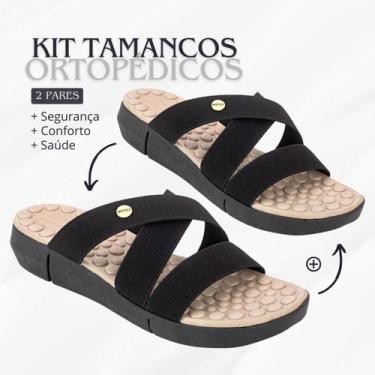 Imagem de Kit 2 Pares Sandália Chinelo Feminino Massageador Esporão - Uniflex, P