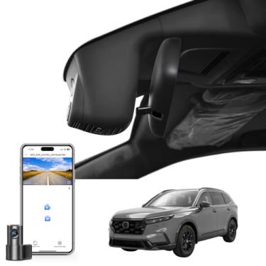 Imagem de Mangoal Honda CRV Dash Cam frontal 4K e traseira 1080p ajuste personalizado para Gen6 CR-V e CR-V Hybrid 2023 2024 (preto), visual OEM integrado, vídeo UHD 2160P, WiFi e aplicativo, cartão de 128 GB