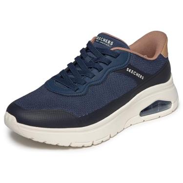 Imagem de Skechers Tênis masculino Uno Flex-Step N Knit Hands Free Slip-ins, Azul marino, 44