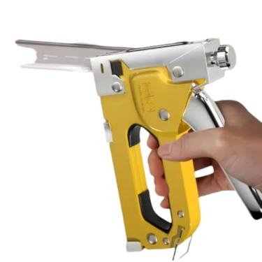 Imagem de Grampeador de Tapeceiro Alta Pressão Profissional Manual + 100 Grampos Ferramentas Profissional