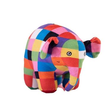 Imagem de Boneca de pelúcia Patchwork Elephant 30cm - Desenho animado colorido