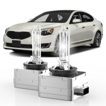 Imagem de OUHAIMOTOR Adequado para lâmpadas de xenon Hyundai Genesis Kia Optima Cadenza D1S HID 2014-2016, 350% de brilho, lâmpada de feixe alto e baixo, 6000K branco brilhante frio, Plug-N-Play, de 2