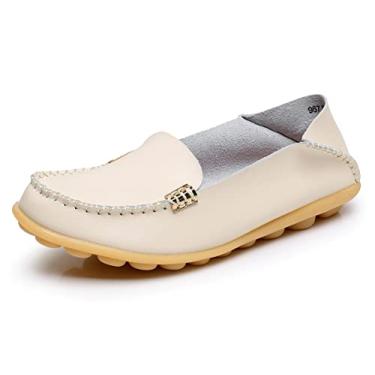 Imagem de VenusCelia Mocassim feminino Natural 2 Comfort Walking Flat, Bege, 36