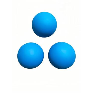 Imagem de VisnzvLux Pacote com 3 bolas de squash azuis para crianças de 5 a 11 anos, bolas de squash de borracha ecológicas de 5 a 11 anos, bolas de treinamento para iniciantes de alto salto para crianças