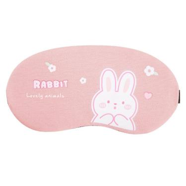 Imagem de Máscara de dormir com design de desenho animado de coelho fofo em algodão macio