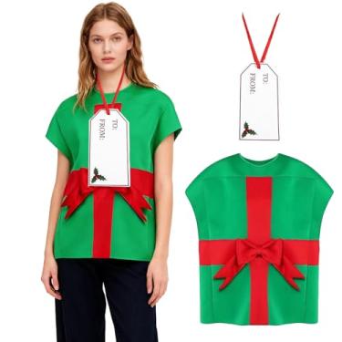 Imagem de nezababycos 2 peças, caixa de presente de Natal, fantasia para adultos, cosplay, acessórios para cartões de presente para mulheres, homens, festas de Natal