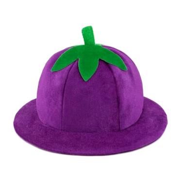 Imagem de Surkat Boné de abacaxi, chapéu de abacaxi tropical, engraçado, chapéu de pelúcia, boné de festa, acessório de foto para artigos de festa havaiana, Roxa, tamanho �nico