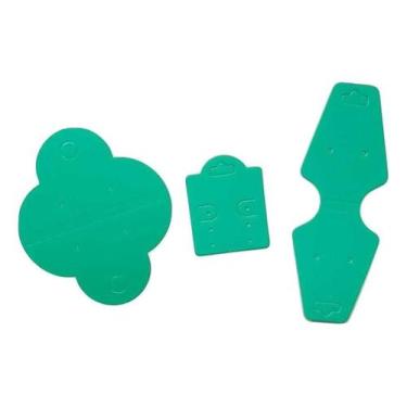 Imagem de Kit Nuvem Colar- 300 Unidades Tag Para Biju 3 Modelos Verde - Porto Ge