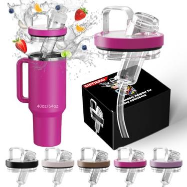 Imagem de Adaptador de copo compatível com cartuchos Stanley and Flavors | Serve para copos Stanley Quencher H2.0 de 1,18 g e 1,8 g Stanley Quencher H2.0 | Ajuste direto, silicone à prova de vazamento de grau