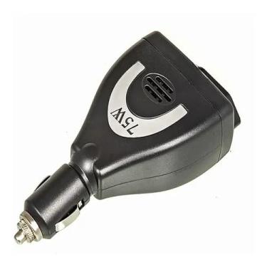 Imagem de Carregador de Bateria Automotivo, Inversor Conversor Tomada Carro 75w 12v P/110v Ou 220v Usb Veicular, Preto(12v-110v)