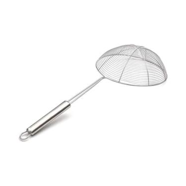 Imagem de Aramox Skimmer de Filtro de Aranha, Filtro de Aranha de Fritura de Aço Inoxidável Com Alça Confortável para Cozinhar Batatas Fritas, Peixe, Legumes e Carne (Como mostrado)